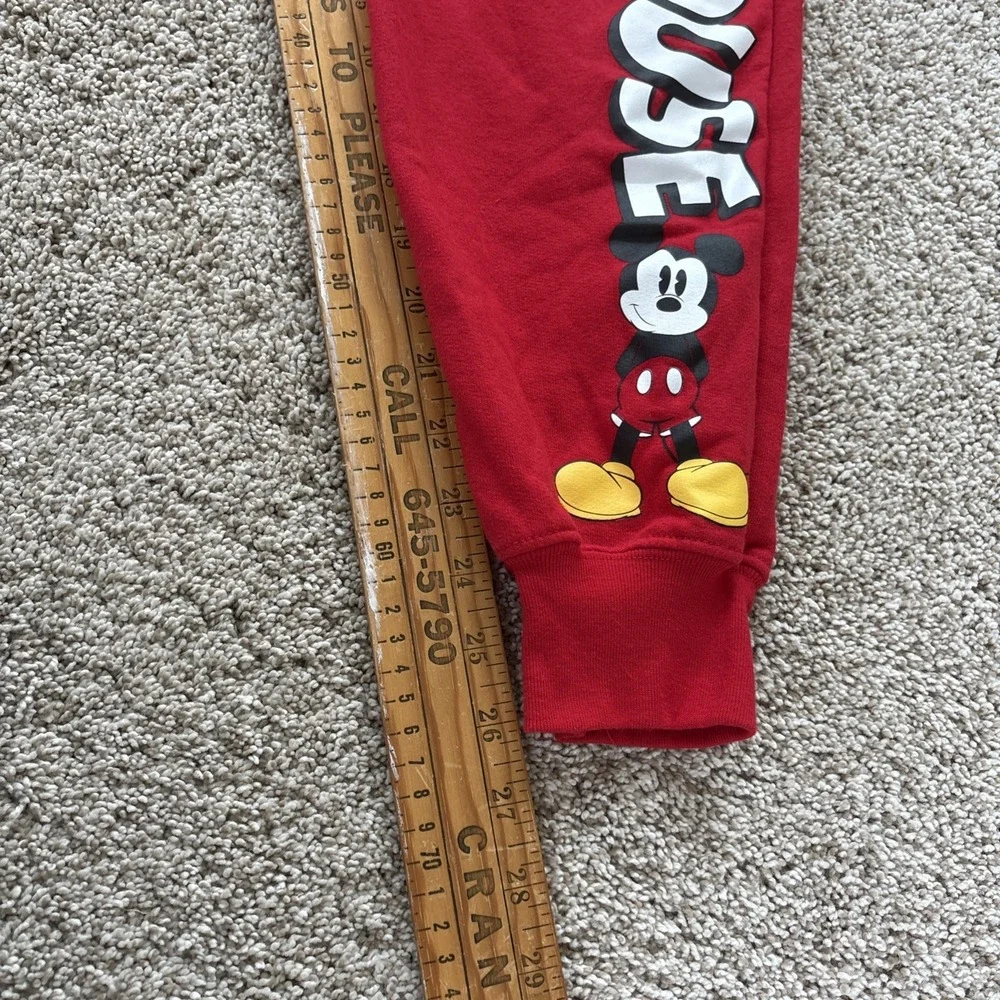 Disney Mickey Mouse & Friends Teen Girl Small‎ 3-5 Red Sweatpants Joggers